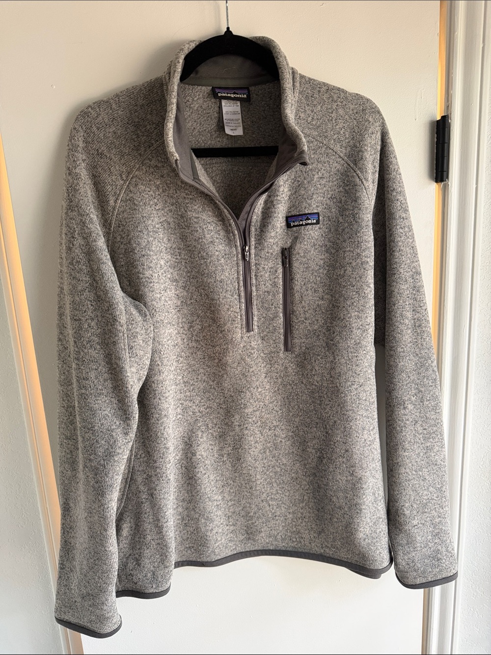 Patagonia Men's Heather Gray Half-Zip Fleece Pullover